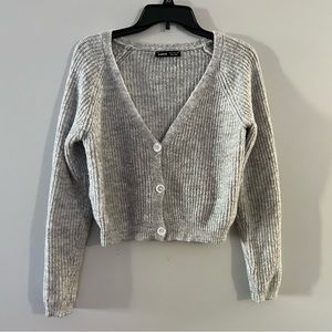 Fuzzy cardigan sweater